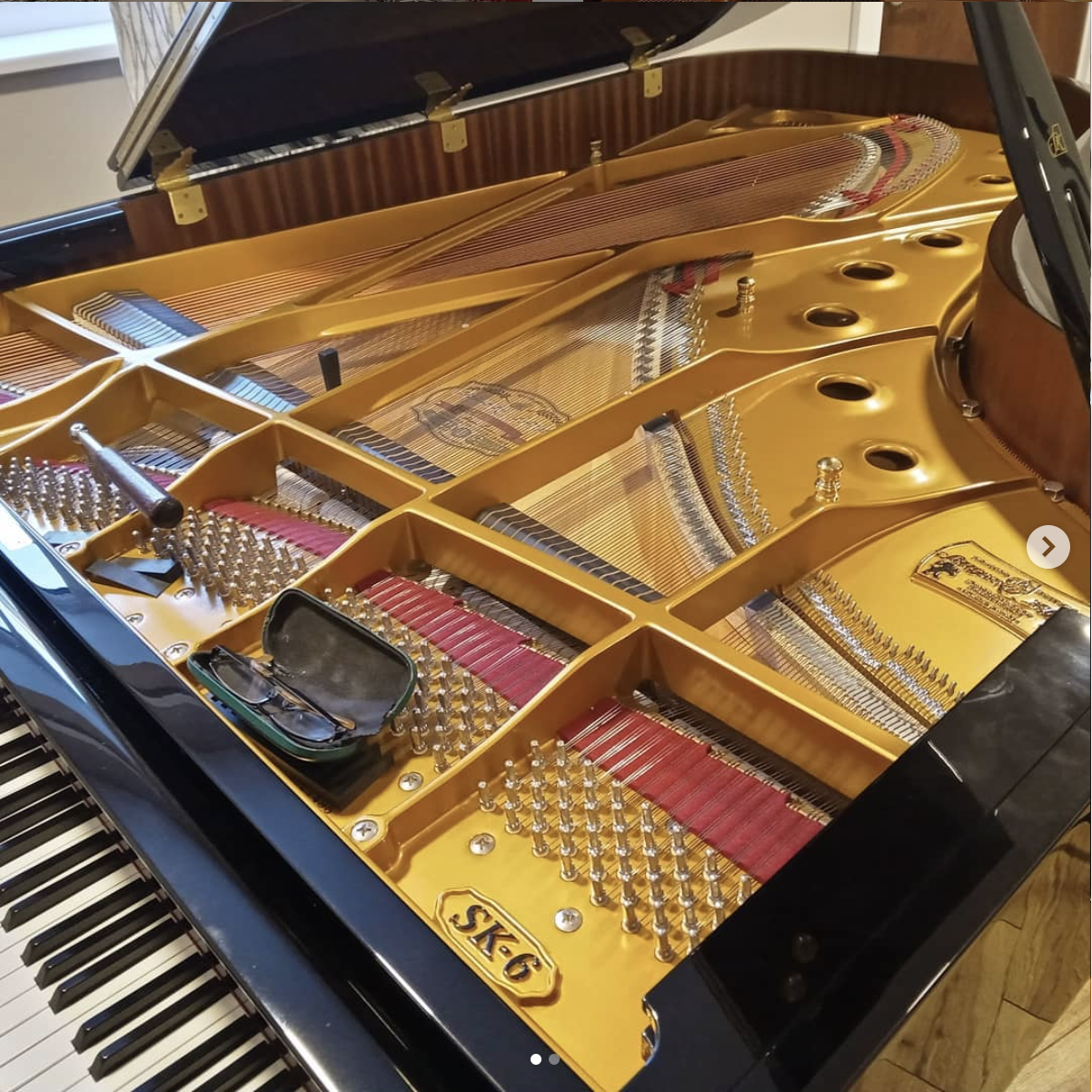 Repairing a grande piano